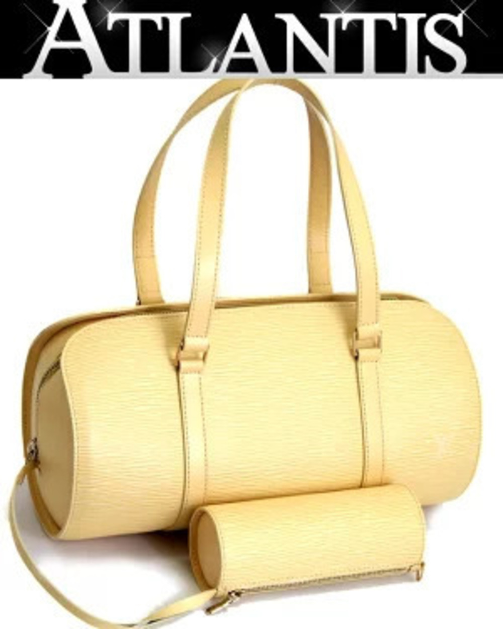 Louis Vuitton Soufflot Handbag Epi Leather Vanilla